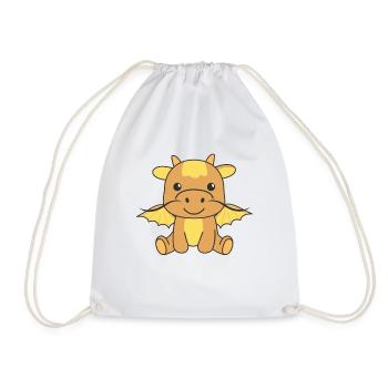 Dragon Animaux mignons pour enfants Manga Dragon - Sac de sport léger - blanc - Devant