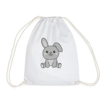 Lapin Lapin Animaux mignons Lapin de Pâques - Sac de sport léger - blanc - Devant