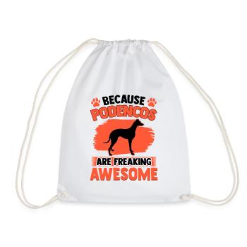 Podenco sind fantastisch spanischer Windhund - Turnbeutel - Weiß - Vorne