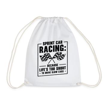 Sprint Car Dirt Track Racing - Turnbeutel - Weiß - Vorne