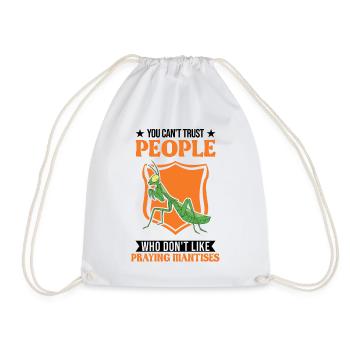 Gottesanbeterin Geschenk Mantis Fangschrecke - Turnbeutel - Weiß - Vorne