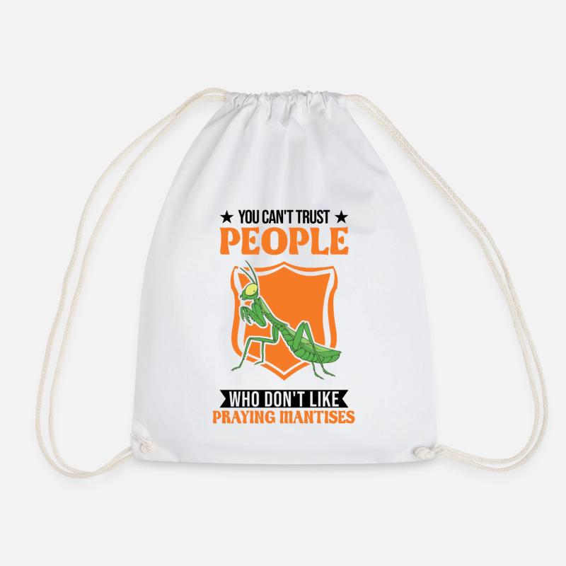 Praying mantis Gift Mantis Mantis - Drawstring Bag - white