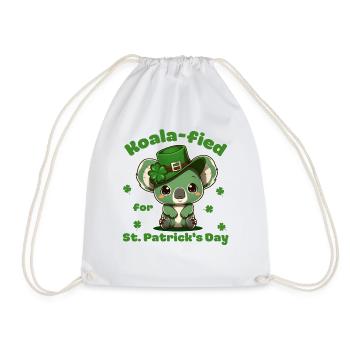 Koala-fied pour la Saint-Patrick Kleeblatt - Sac de sport léger - blanc - Devant