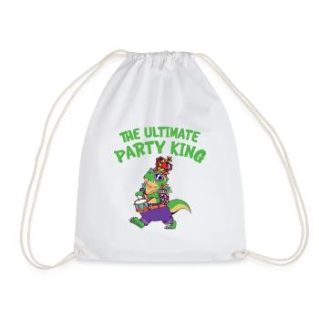Carnaval Carnaval T-rex Dinosaure Party King - Sac de sport léger - blanc - Devant