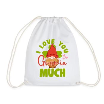 Je t’aime Gnomy Much Yard Garden Gnome Cadeaux - Sac de sport léger - blanc - Devant