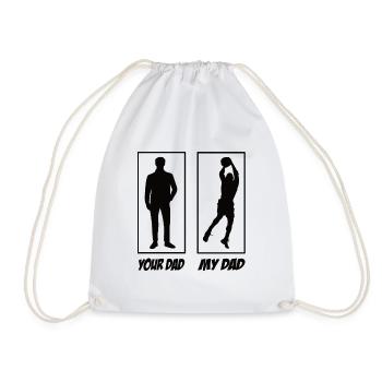 Your Dad My Dad Basketball Papa - Drawstring Bag - white - Front