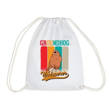Murmeltier Flüsterer Groundhog Waldmurmeltier - Turnbeutel - Weiß - Vorne
