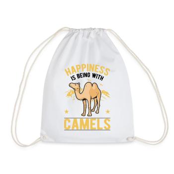 Camel Luck Egypt Dromedary Big Camel - Drawstring Bag - white - Front