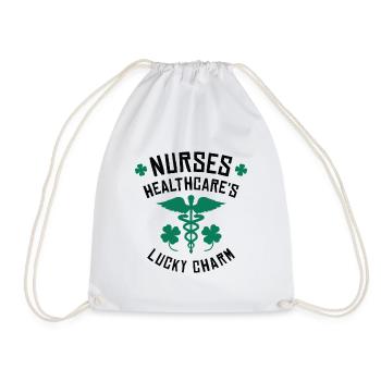St. Patrick's Day Krankenschwester - Turnbeutel - Weiß - Vorne