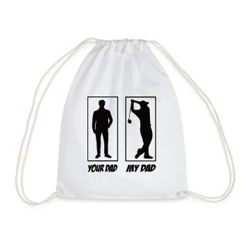 Your Dad My Dad Golf Papa - Drawstring Bag - white - Front
