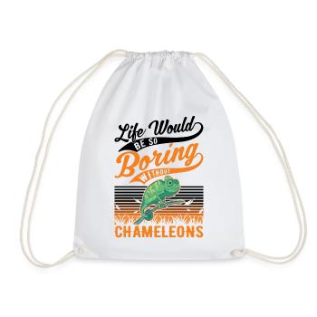 Caméléon Cadeau Caméléon - Sac de sport léger - blanc - Devant