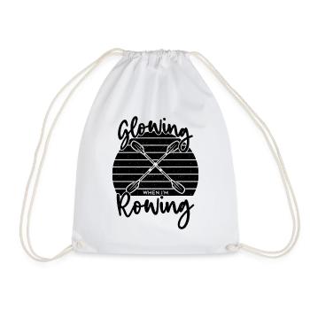 Brillant quand je rame rameur de sports nautiques rétro rameur - Sac de sport léger - blanc - Devant