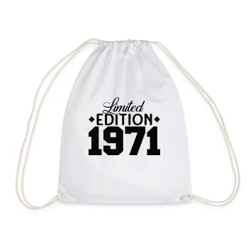 Vintage 1971 Retro Bitrthday Limited Edition - Drawstring Bag - white - Front