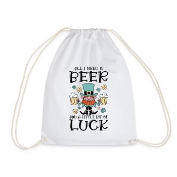 Fête de la Saint-Patrick Bière Trèfle Feuille Bonheur - Sac de sport léger - blanc - Devant
