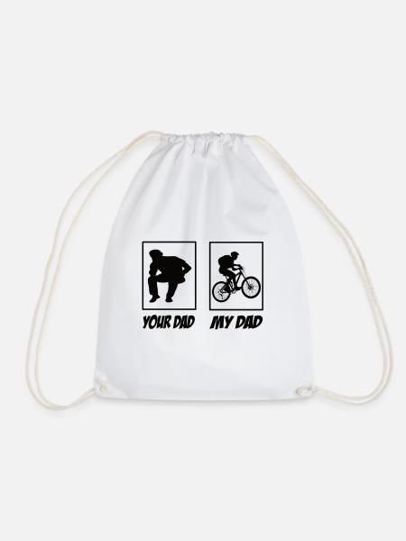 Your Dad My Dad Mountainbike Papa - Turnbeutel - Weiß