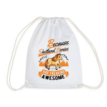 Parce que les poneys Shetland sont géniaux - Sac de sport léger - blanc - Devant