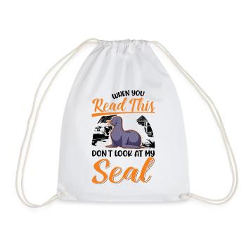 Cadeau de phoque Phoque Lion de mer - Sac de sport léger - blanc - Devant