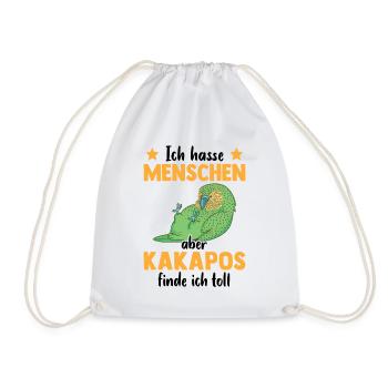 Kakapo finde ich toll flugunfähiger Papagei Kakapo - Turnbeutel - Weiß - Vorne