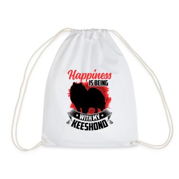 Wolfsspitz me rend heureux German Keeshond - Sac de sport léger - blanc - Devant