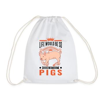 Porc Cadeau Agriculteur Cochon - Sac de sport léger - blanc - Devant