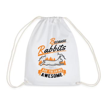 Kaninchen Geschenk Häschen Hase Kaninchen - Turnbeutel - Weiß - Vorne