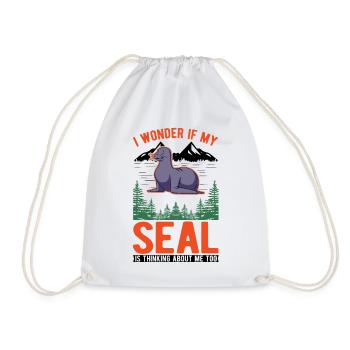 Cadeau de phoque Phoque Lion de mer - Sac de sport léger - blanc - Devant