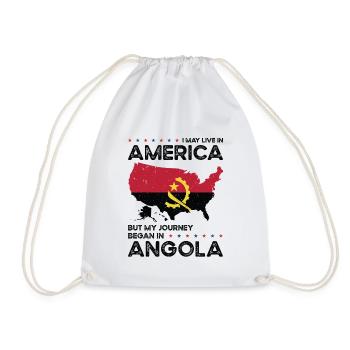 Geboren in Angola Angola Amerikanisch USA - Turnbeutel - Weiß - Vorne