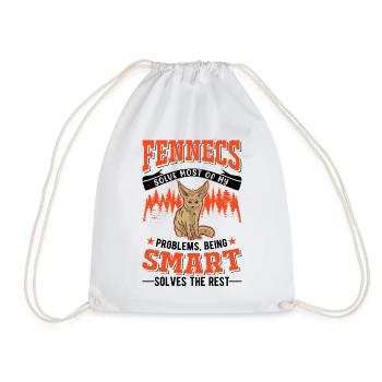 Fennec Gift Desert Fox Fennec - Drawstring Bag - white - Front