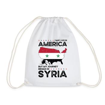 Nés Syriens Syrie Américains USA - Sac de sport léger - blanc - Devant