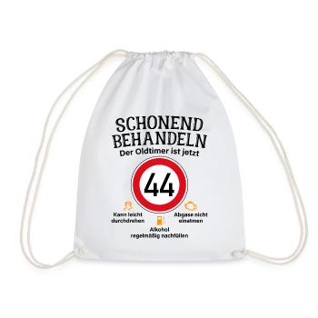 44. Geburtstag Schonend Behandeln Oldtimer Ist 44 - Turnbeutel - Weiß - Vorne