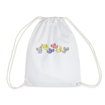 Pivotgender Flag Pride LGBTQ Axolotl - Sac de sport léger - blanc - Devant