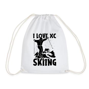 I Love XC Skiing Winter Snow Ski Racing XC Skier - Turnbeutel - Weiß - Vorne