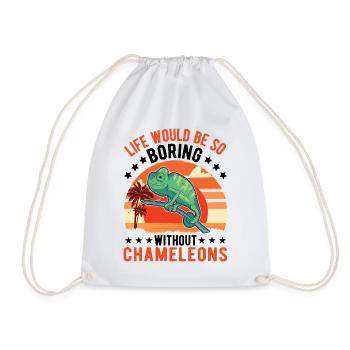 Caméléon Cadeau Caméléon - Sac de sport léger - blanc - Devant