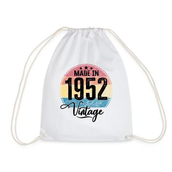 Millésime fabriqué en 1952 Année de naissance 1952 Anniversaire - Sac de sport léger - blanc - Devant
