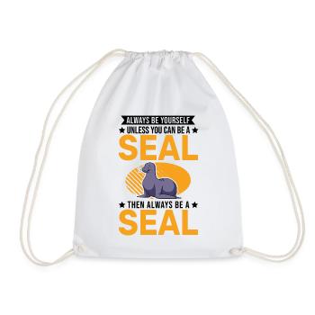 Cadeau de phoque Lion de mer Phoque Lion de mer - Sac de sport léger - blanc - Devant