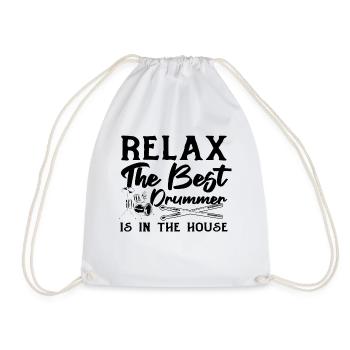 Relax The Best Drummer Is In The House - Drummer M - Turnbeutel - Weiß - Vorne
