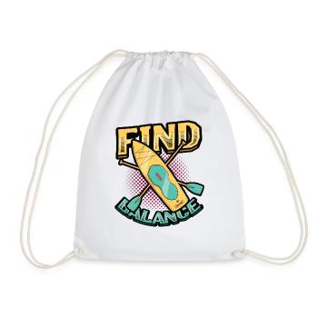 Finding balance - Drawstring Bag - white - Front