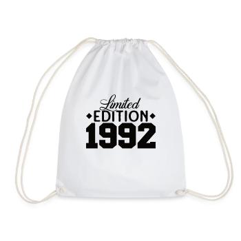 Vintage 1992 Retro Bitrthday Limited Edition - Drawstring Bag - white - Front