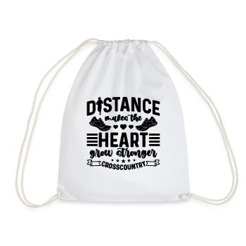 Distance Makes The Heart Long Track Country Runner - Turnbeutel - Weiß - Vorne