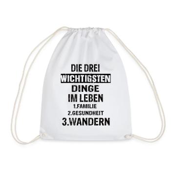 Wandern - Turnbeutel - Weiß - Vorne