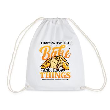 Boulanger, je le fais, je fais de la pâtisserie et je sais des choses - Sac de sport léger - blanc - Devant