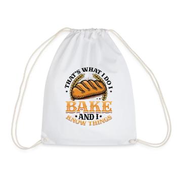 Boulanger, je le fais, je fais de la pâtisserie et je sais des choses - Sac de sport léger - blanc - Devant