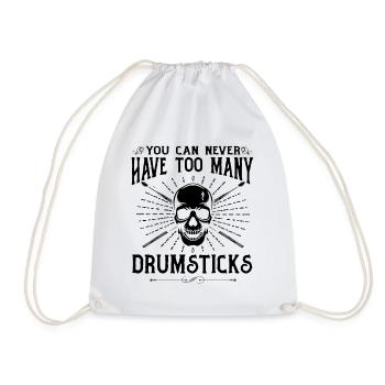 Vous ne pouvez jamais avoir trop de baguettes - Drummer - Sac de sport léger - blanc - Devant