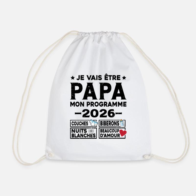 Je vais être papa mon programme en 2026 - Sac de sport léger - blanc