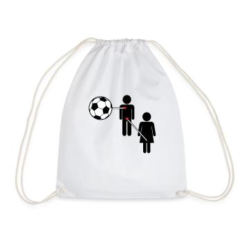 Soccer Football Soccer Player - Drawstring Bag - white - Front