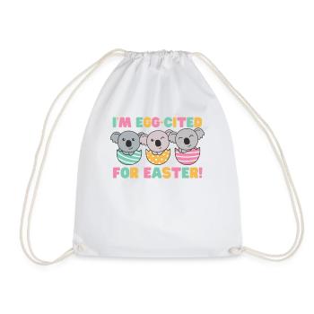 koalas doux pour Pâques avec œufs de Pâques koala - Sac de sport léger - blanc - Devant