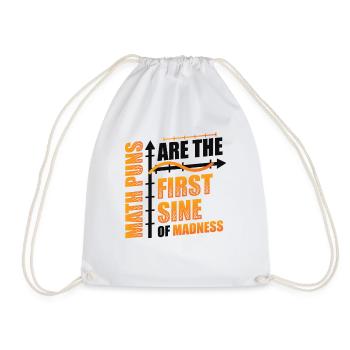 Professeur de mathématiques, étudiant en mathématiques, jeux de mots mathématiques - Sac de sport léger - blanc - Devant