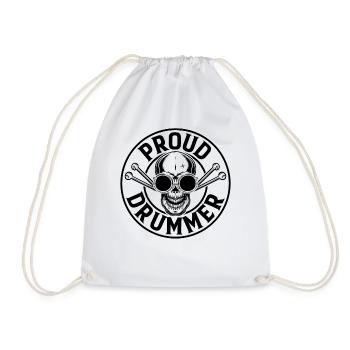 Proud Drummer - Drum Player Drummer Musicien - Sac de sport léger - blanc - Devant