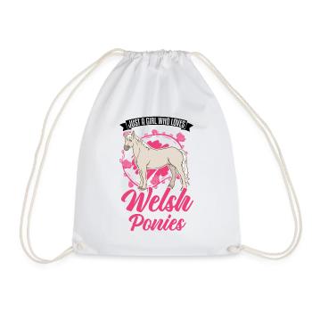 Just a girl who loves Welsh Ponies - Turnbeutel - Weiß - Vorne