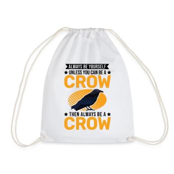 Crow Raven Crow Crow Husbandry Crow Breeder - Drawstring Bag - white - Front